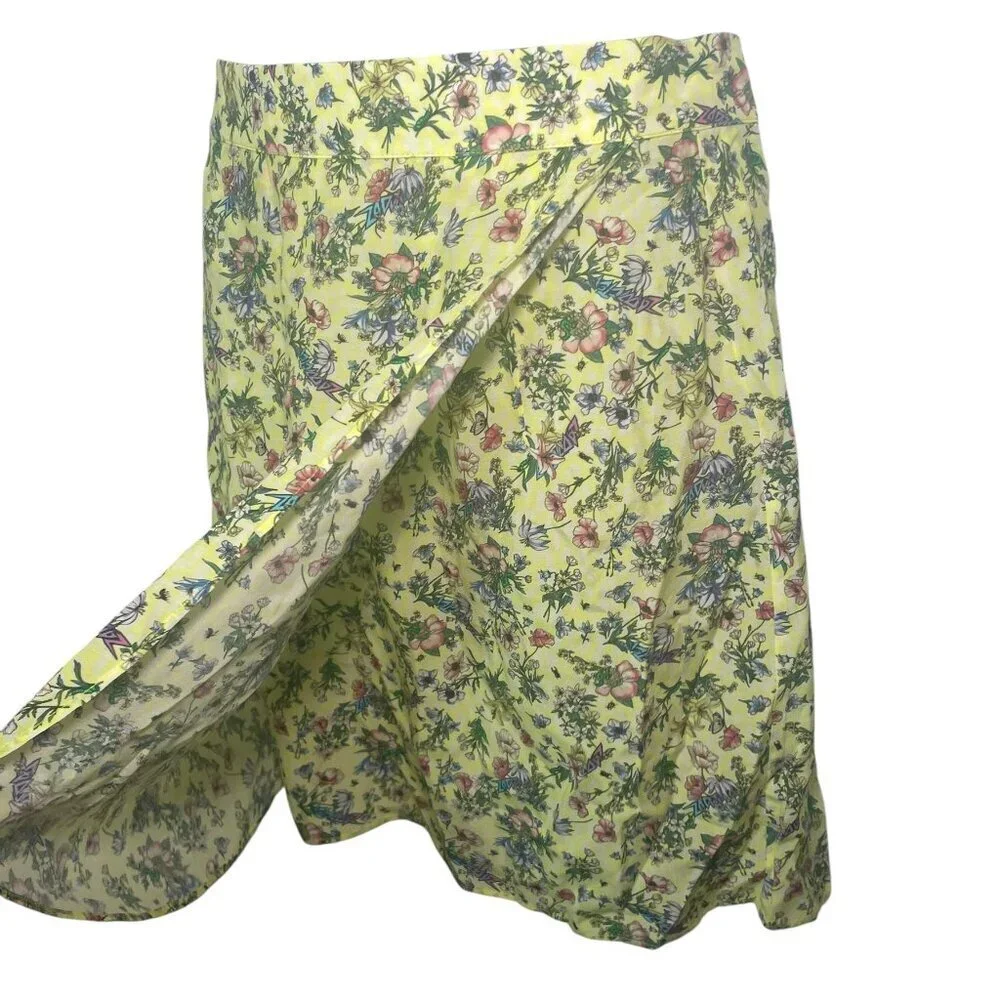 Zadig & Voltaire NWT Joseline Floral Print Mini Skirt Yellow Size Small - Picture 5 of 7